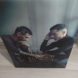 Portrait Of Messi And Ronaldo Playing Chess