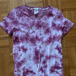 Womens Medium Pink Tie Dye Shirt 