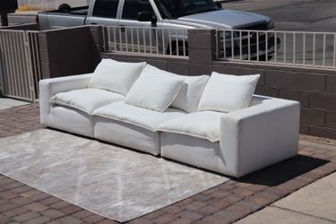 Modern Cloud Style Sofa | Designer 3-Piece White Couch | Free Delivery
