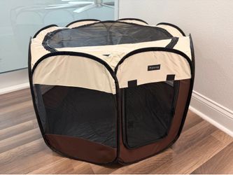 Portable Pet Playpen Puppy Pen Dog Tent Cat Playpen 8-Panel Indoor/Outdoor Puppy Pen with Shade Cover & Travel Bag - Waterproof Dog Cat Tent