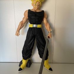 New Anime Dragon Ball Z Future Super Saiyan Sword Trunks PVC Figure Statue 41cm