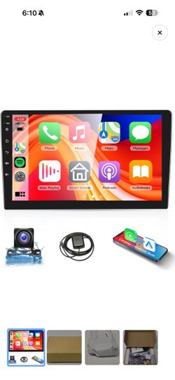 2G+64G Double Din Android Car Stereo with Wireless Apple Carplay, Rimoody 9 Inch Touch Screen Car Radio with Bluetooth GPS Navigation FM HiFi WiFi USB