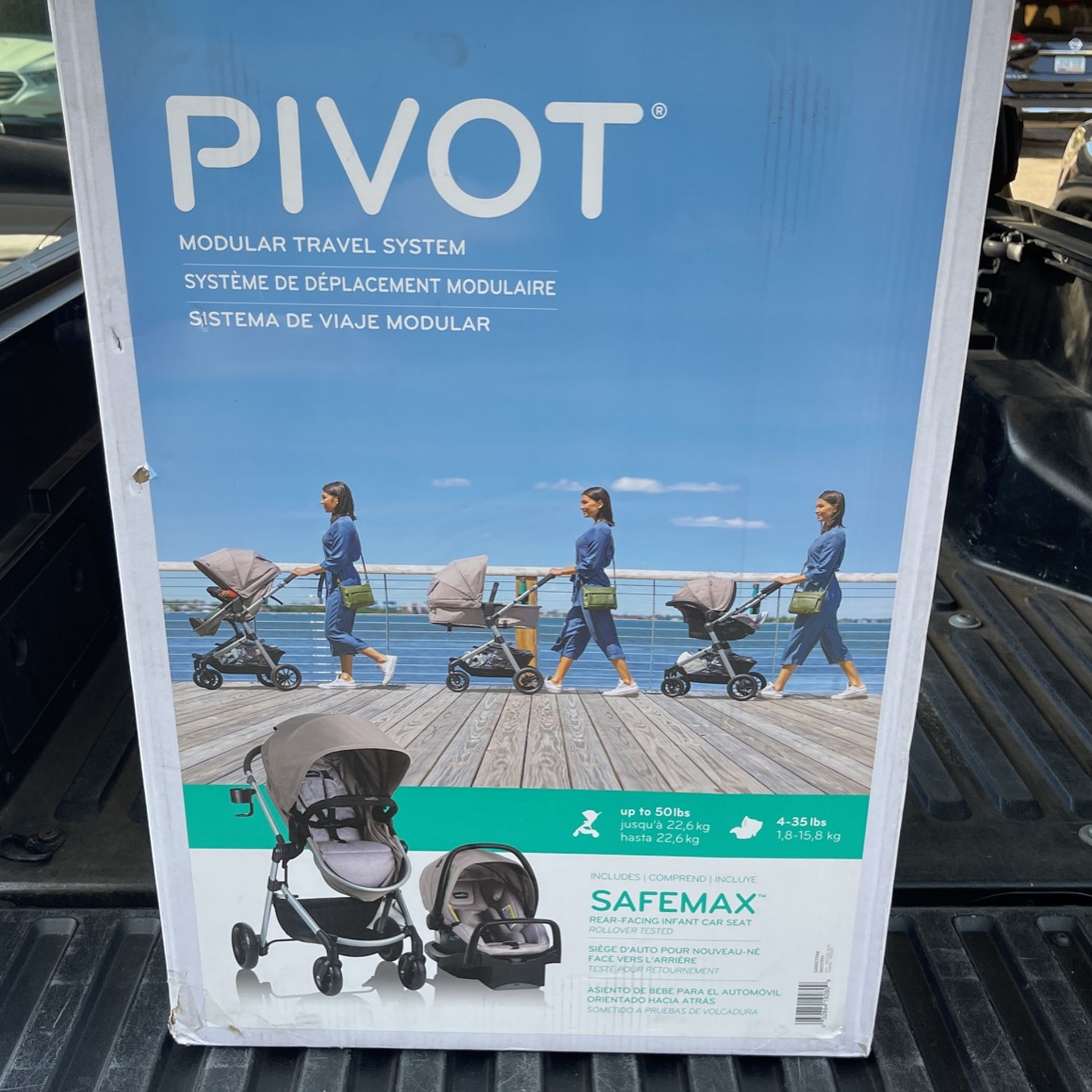 Brand New Evenflo Pivot Modular Travel System With Safemax car Seat