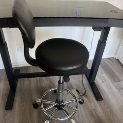 Twin Star Home 47" Ashford™ Adjustable Height Desk, Shadow Black