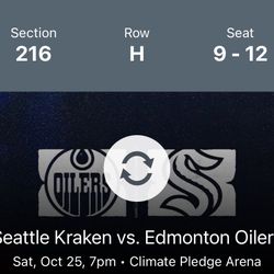 Kraken Vs oilers Tickets (4)