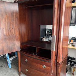 Brown Wood Armoire