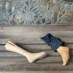 Fake Realistic Pants Leg & Foot - Halloween Prop