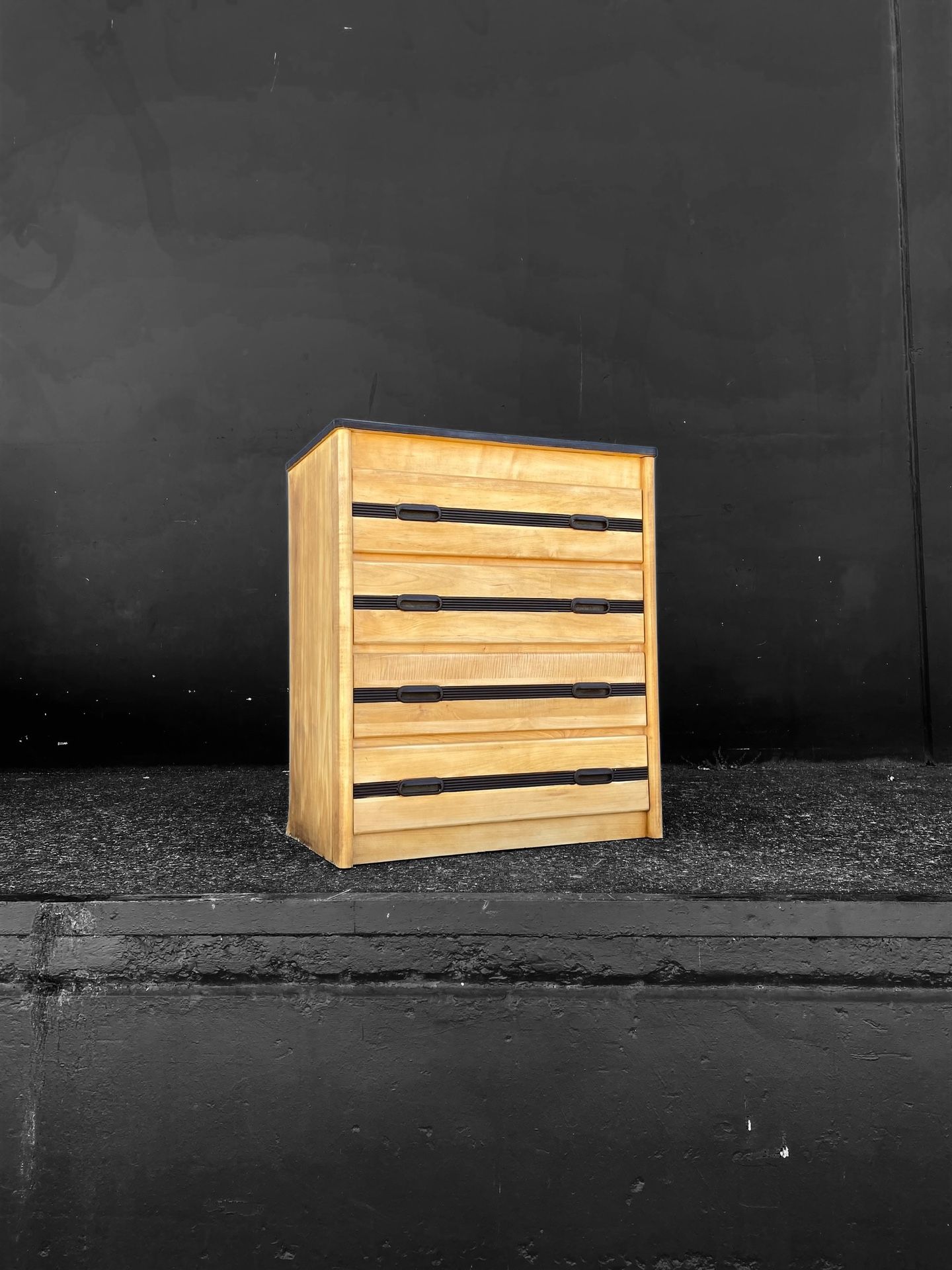 Simple MCM Solid Wood Dresser With Reimagined Twist