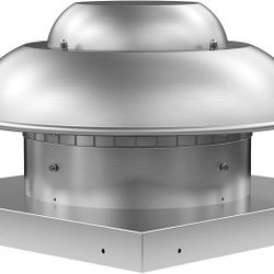 Roof Mount Makeup Air Unit 830 CFM, 1/10HP Downblast Supply Fan 19"
