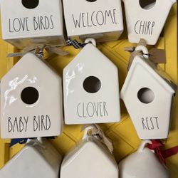 RAE  DUNN BIRD HOUSES