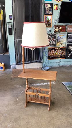 1950 original vintage magazines table lamp