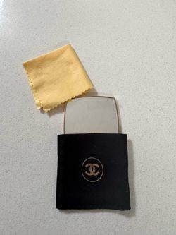 Chanel makeup mirror with case & cloth