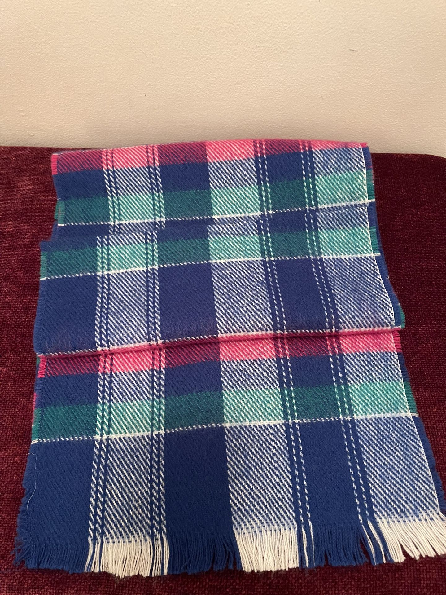 Plaid Acrylic Winter scarf
