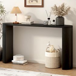60” Black Minimalist Console Table w/ Curved Dragon Legs [NEW IN BOX] **Retails for $240 