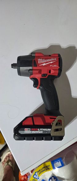 M18 FUEL Gen-2 18V Lithium-Ion Brushless Cordless Mid Torque 1/2 in. Impact Wrench w/Friction Ring and Milwaukee M18 3.0 Ah Lithium-Ion battery.