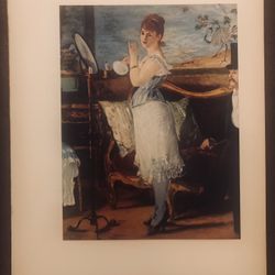 Vintage Manet 1953 Reproduction Print 1877 Nana 8x10” & 14x11”