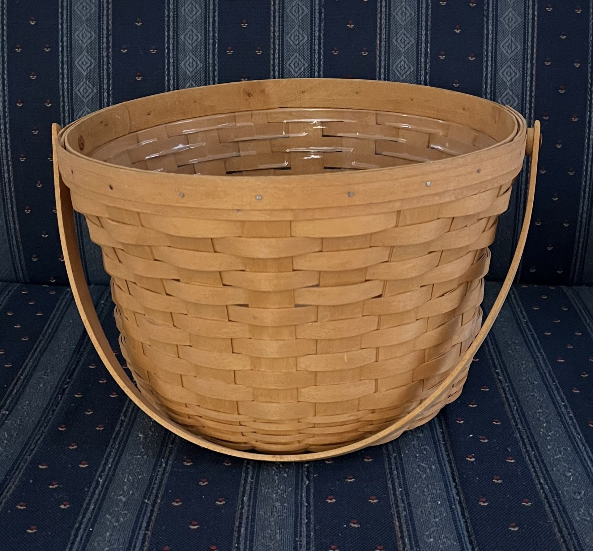 Longaberger Bushel Basket with Plastic Protector New 