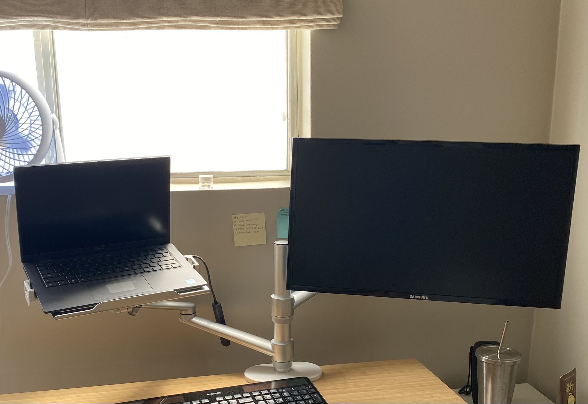 Samsung Monitor And Dual Arm