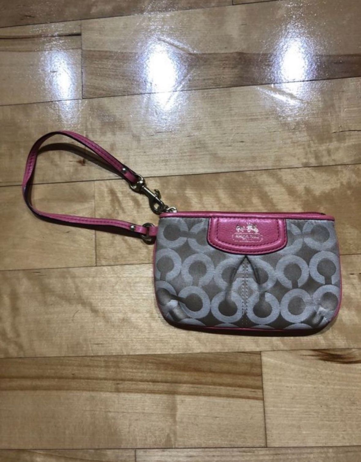 Authentic Coach Pink Wristlet 
