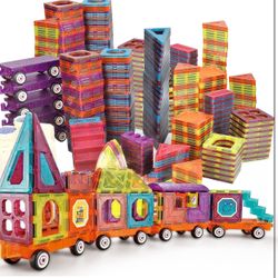 Magnetic Tiles With 4 Cars ! Kids 