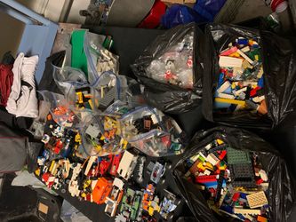 Hella legos mostly vintage partial built sets