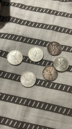 1/10  oz Libertad Monedas de Plata 6 total