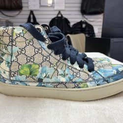 Gucci Men’s Blooms High Top Sneakers SZ 10