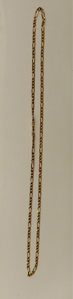 Yellow gold 14 karat figaro chain 20 inch