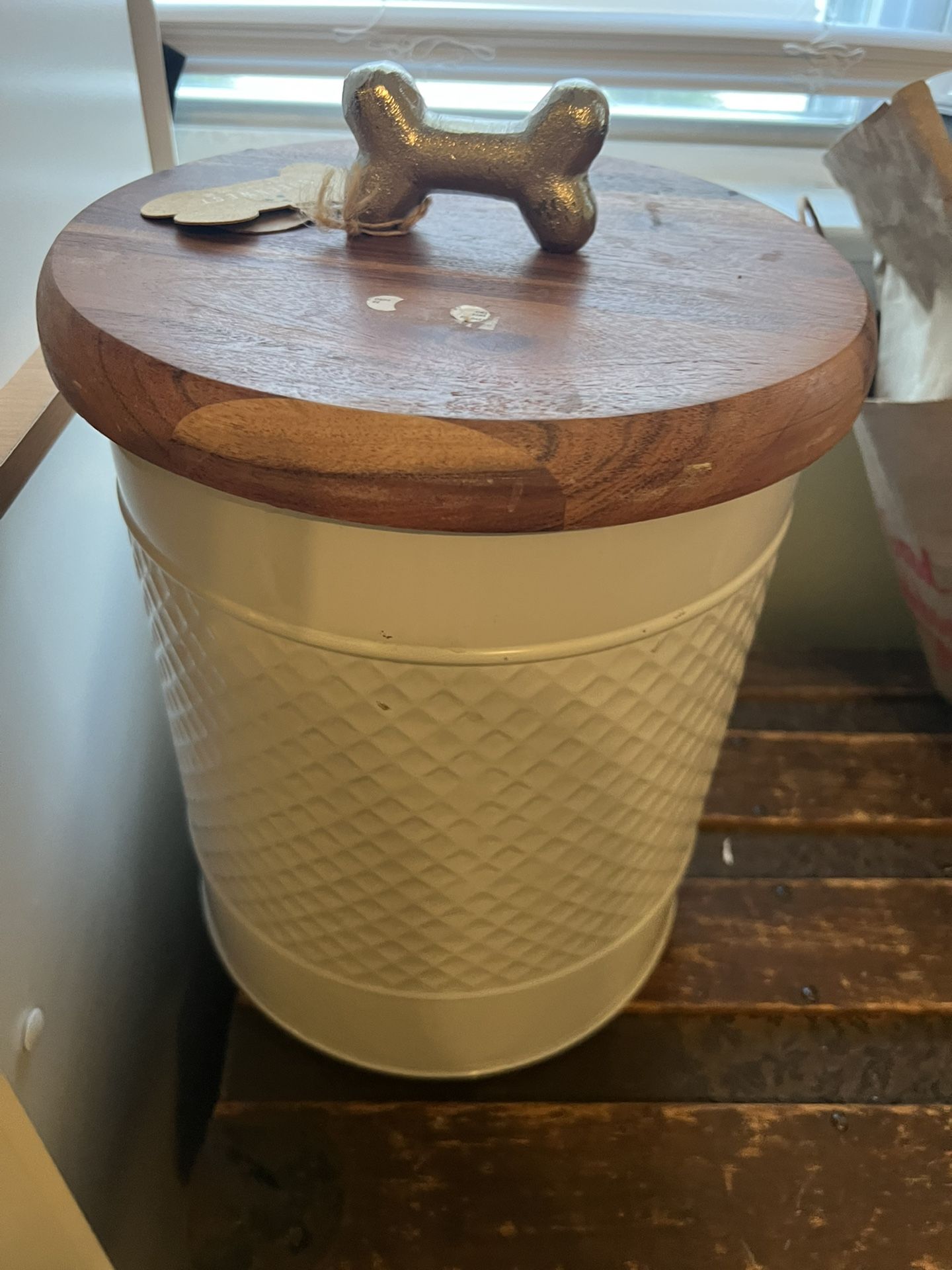 Dog food, treats, toys storage with the lid