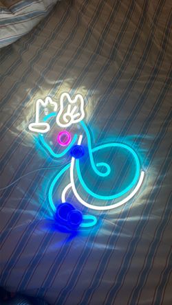 Dratini Pokemon Neon LED Sign