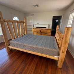 Rustic Solid Cedar Bedroom Set – Handmade – 