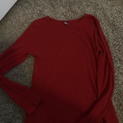 Old Navy Rich Red Long Sleeve Tes