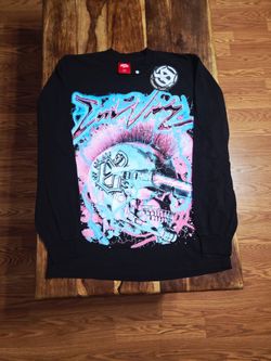 Evil Vice Men's "Cyber Punk" Black Long-Sleeve Tee. Size Medium