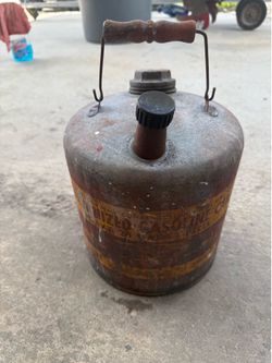 Vintage Eagle Brand Model 502 2 Gallon Galvanized Red Painted Fuel Gas Can