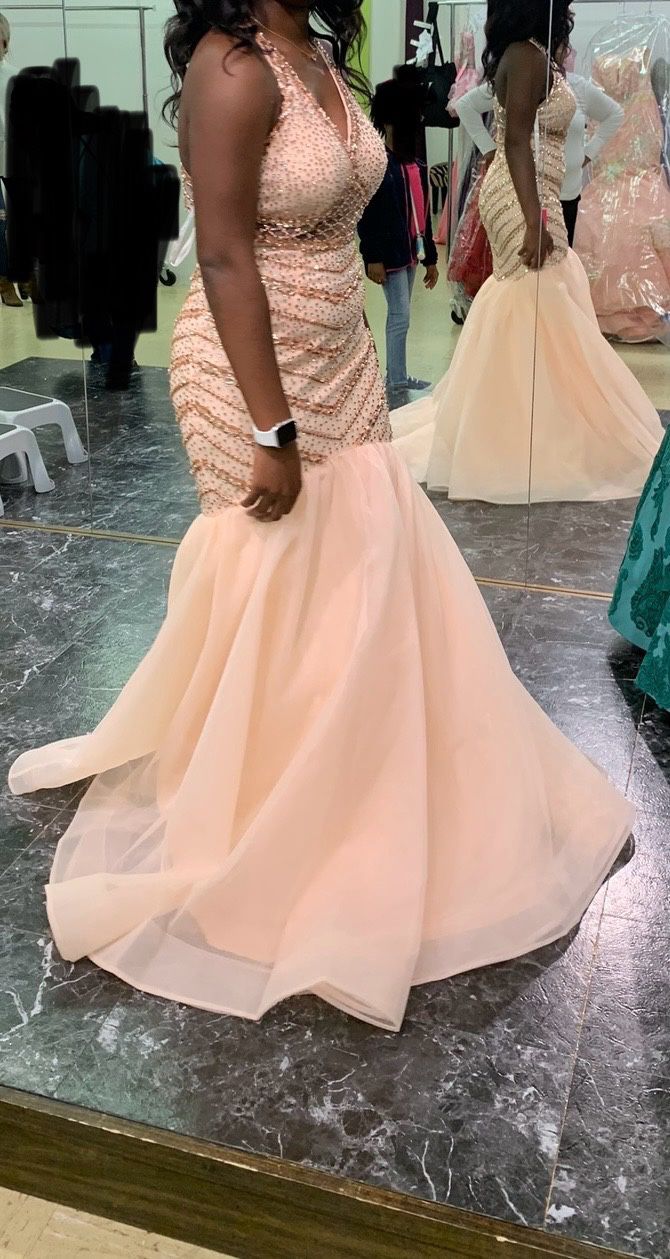 Peachy Coral Prom Dress