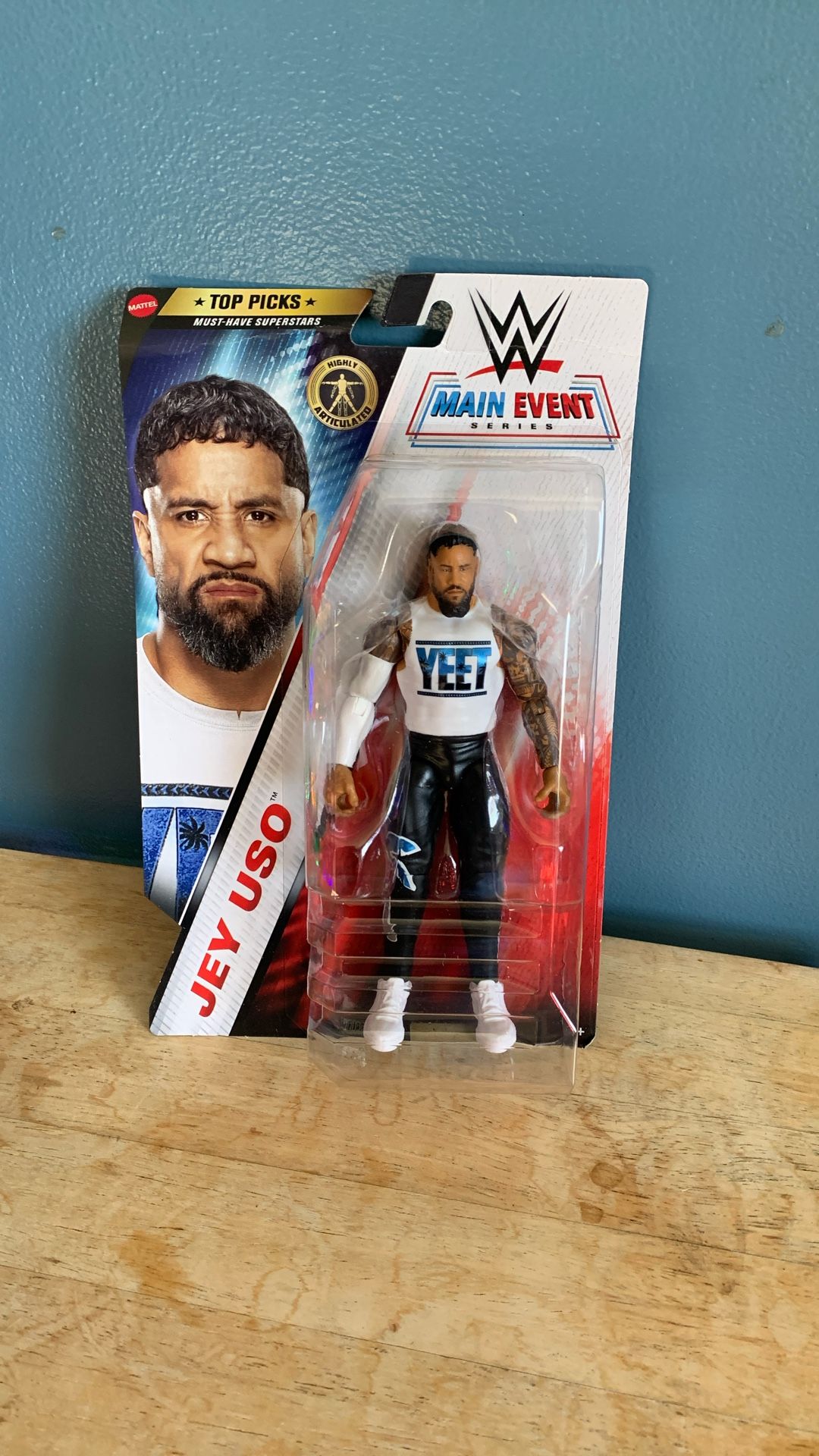 WWE MAIN EVENT SERIES JEY USO WRESTLER 2 AVAILABLE $12 EACH