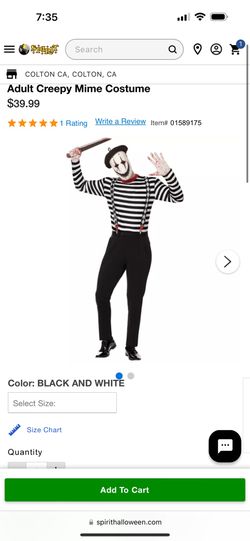 Creepy Mime Costume
