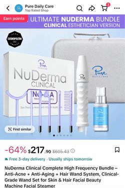 NuDerma Clinical High Frequency Skin Therapy Bundle