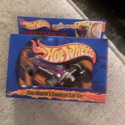Hot Wheels Playing Cards With Tin Case, 2 Sets