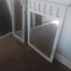 Lg  Antique Mirror White Finish Nice And Clean