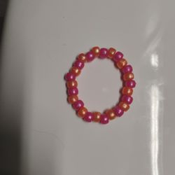 Orange And Pink Homemade Bracelet 