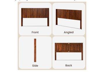 New King Size Fluted Headboard Only, 80"