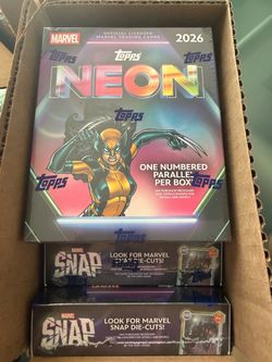 NEW Topps 2026 Marvel Neon Trading Cards Sealed Box 1 Parallel MEGA BOX 50 cards