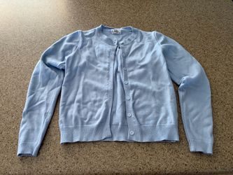 Jon Anna Light Blue Button-Up Cardigan