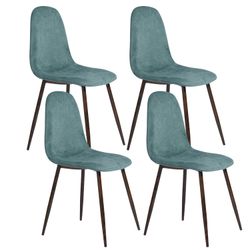 Open Box Homy Casa CHARLTON TERRY FABRIC GREEN Dining Chair "17.32 x 20.87 x 34.25 in" Modern Seating for Home and Office