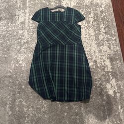 Green Plaid Dress Size 14 Women’s
