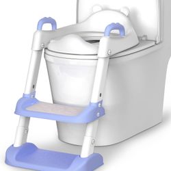 NEW Kids Potty Training Seat w/ Step Stool & Handles – Blue
