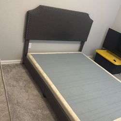 Queen Bed Frame, Headboard & Mattress