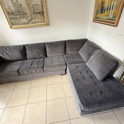 Sectional Couch | L-shaped Couch | Black Couch | Sofa