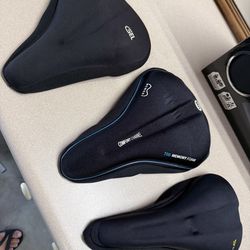 3 Bike Seat Cushion Covers, Gel Padded